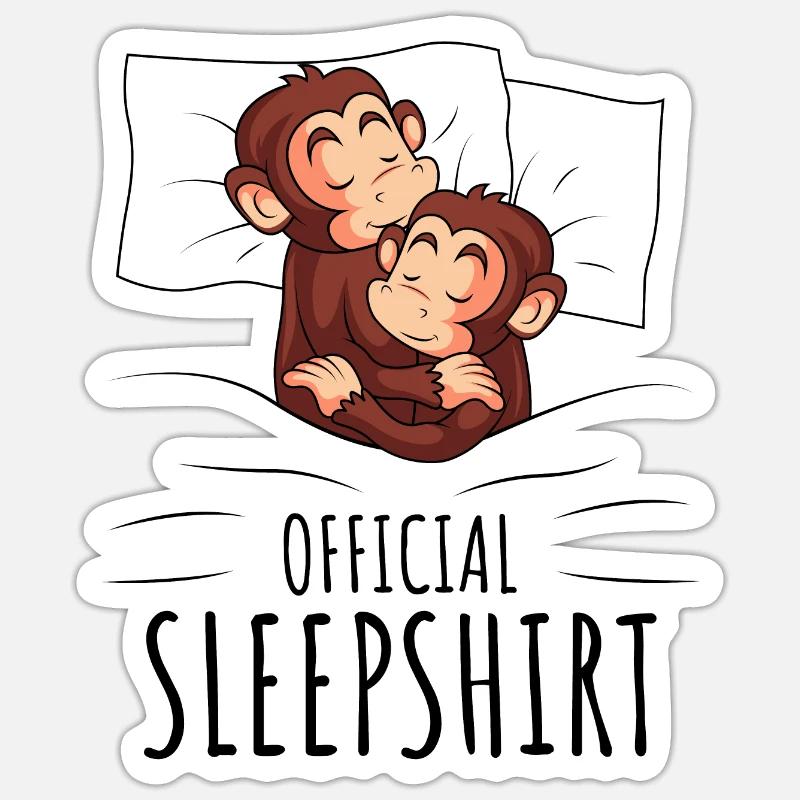 Monkey - Sticker size S (10 x 10 cm) - white matte
