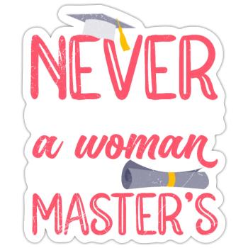 Master Abschluss Frau Master 2022 - Sticker Größe S (10 x 10 cm) - Mattweiß - Vorne