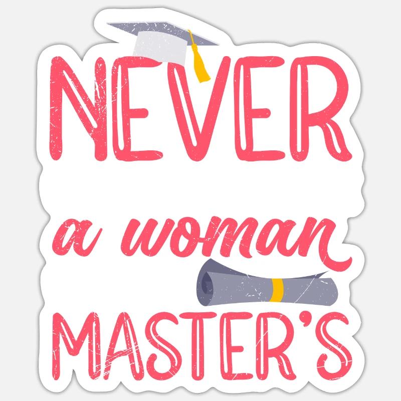 Master Abschluss Frau Master 2022 - Sticker Größe S (10 x 10 cm) - Mattweiß