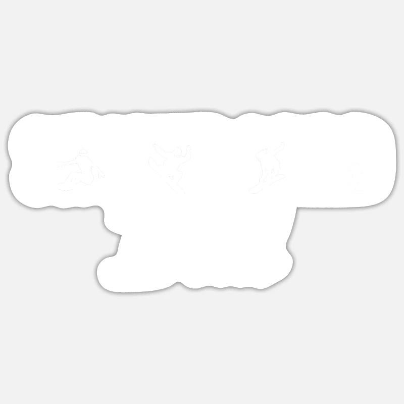 Snowboarding Snowboard Dad - Sticker size S (10 x 10 cm) - white matte
