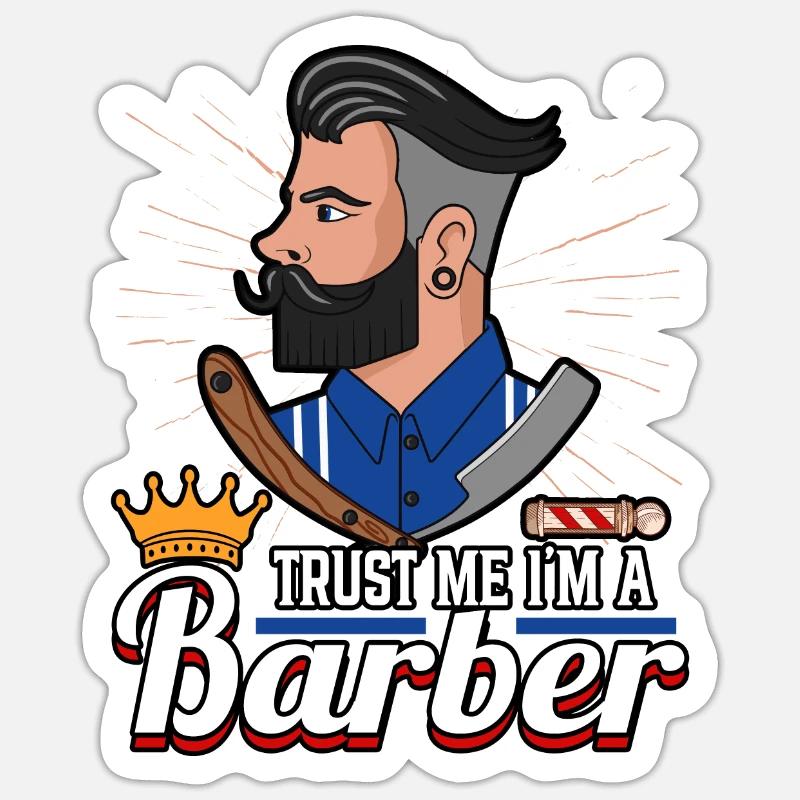 Coiffeur Faites-moi confiance, je suis un coiffeur Sticker taille S (10 x 10 cm)
