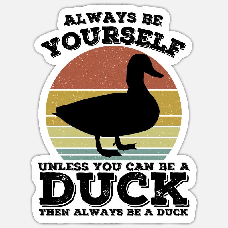 Ente - Sticker Größe S (10 x 10 cm) - Mattweiß