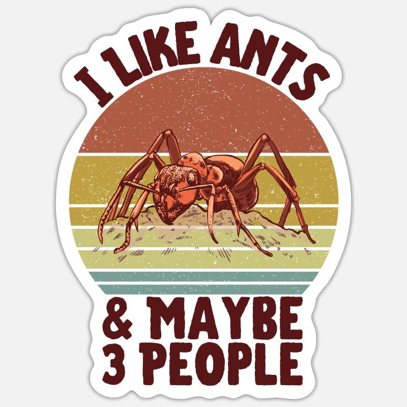 Ant - Sticker size S (10 x 10 cm) - white matte