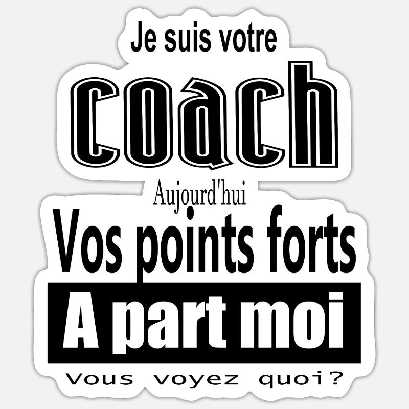 coach vos points fort Sticker taille S (10 x 10 cm)