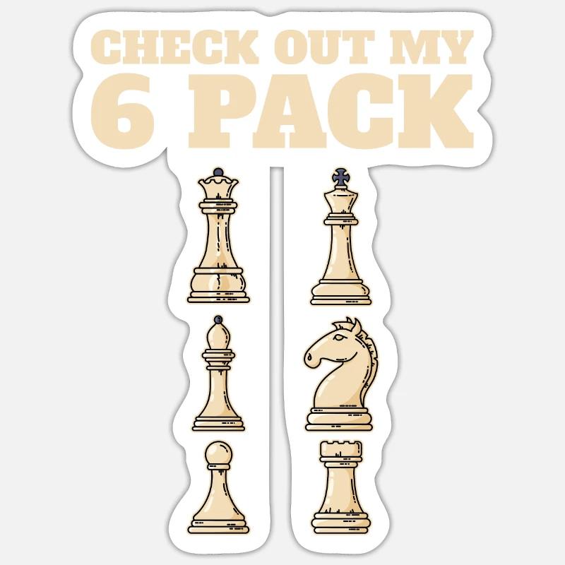 Pièce d’échecs - Sticker taille S (10 x 10 cm) - blanc mat