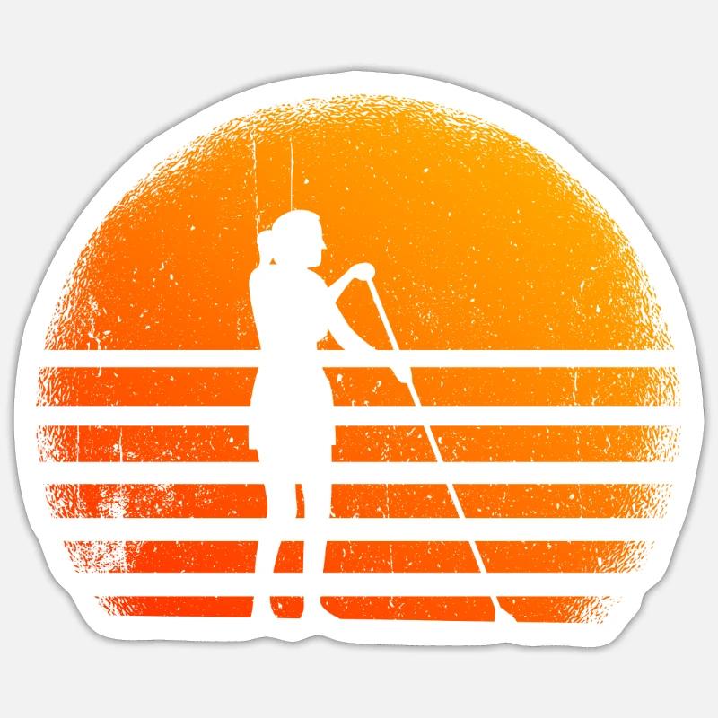 Paddleboarding Sunset Paddleboarder Sticker size S (10 x 10 cm)