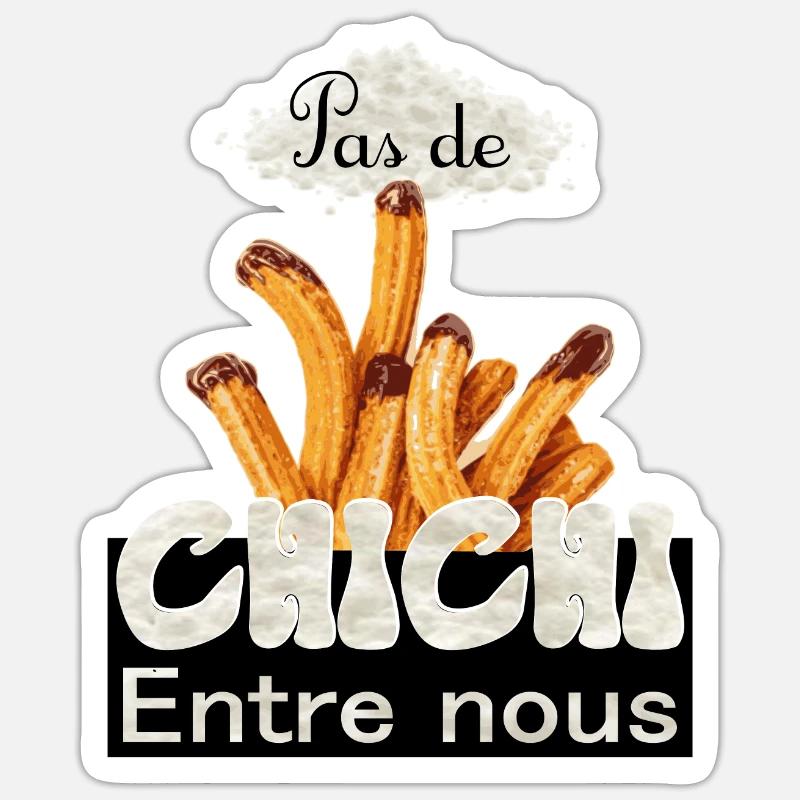 Pas de chichi entre nous Sticker taille S (10 x 10 cm)