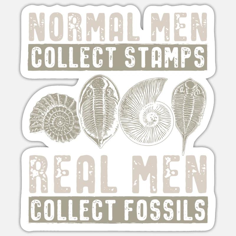 Fossiler - Sticker størrelse S (10 x 10 cm) - mat hvid