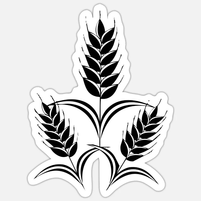 3 épis de maïs Sticker taille S (10 x 10 cm)