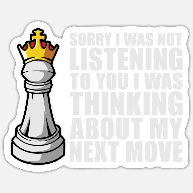 Pièce d’échecs - Sticker taille S (10 x 10 cm) - blanc mat