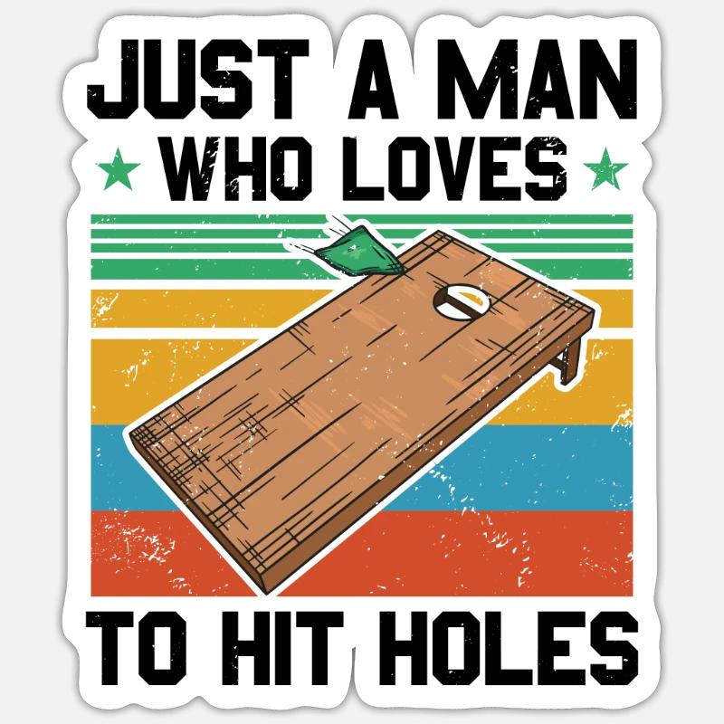 Cornhole - Sticker size S (10 x 10 cm) - white matte