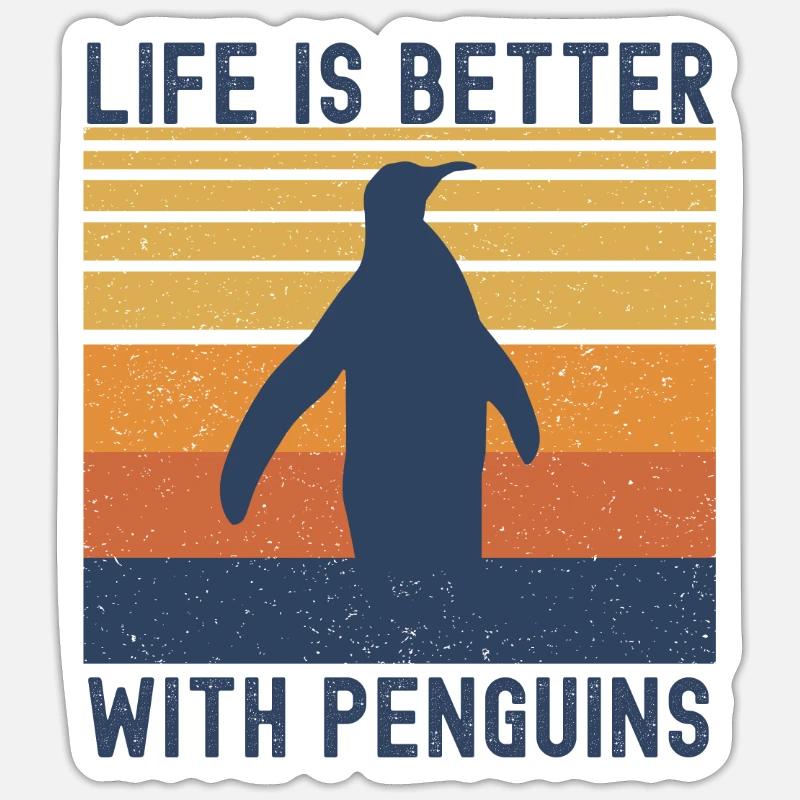 Penguin - Sticker size S (10 x 10 cm) - white matte