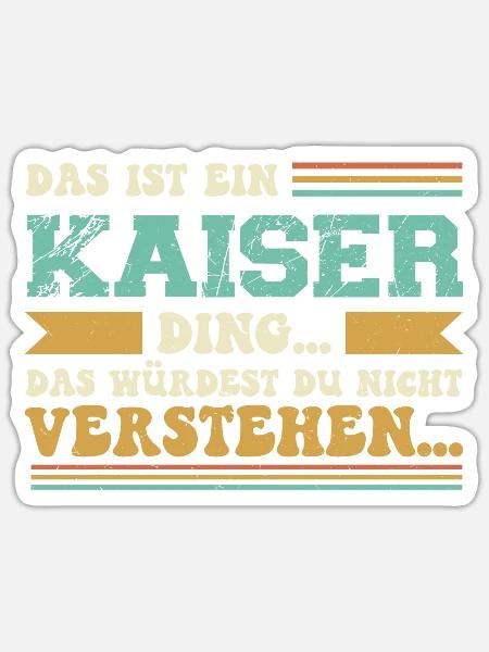 Familienname Kaiser - für Familie Kaiser - Sticker Größe S (10 x 10 cm) - Mattweiß