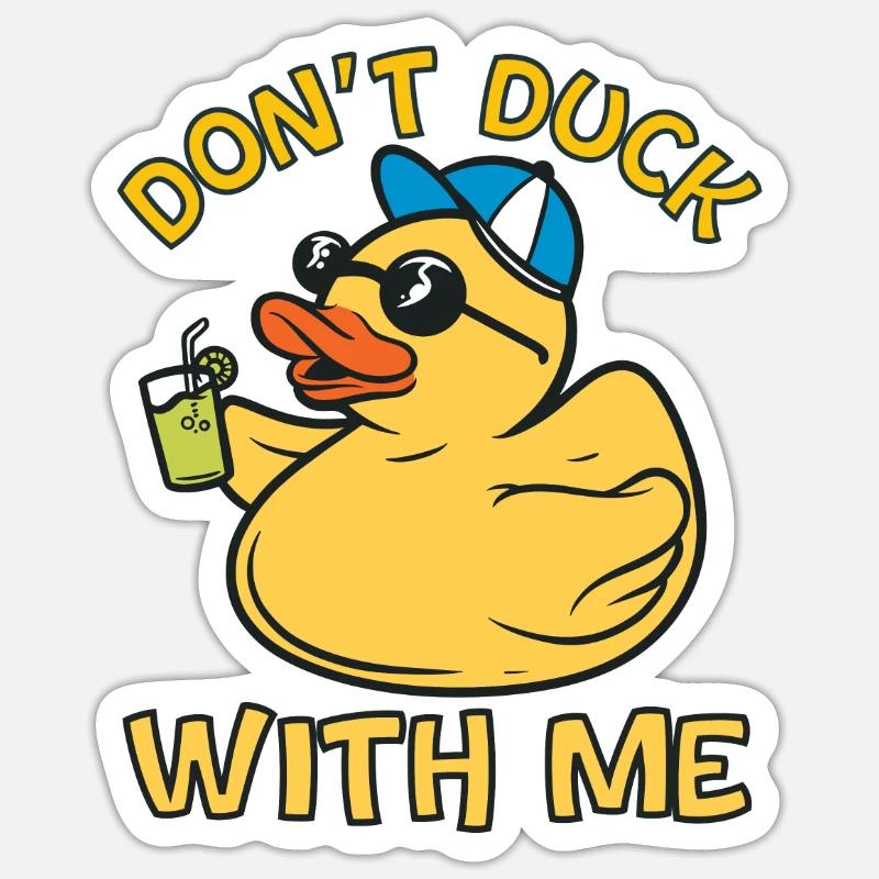 Duck - Sticker size S (10 x 10 cm) - white matte