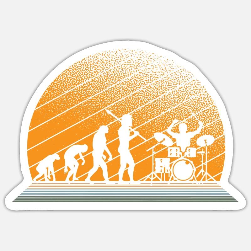 Batteur Drums Evolution Full Moon Stage - Sticker taille S (10 x 10 cm) - blanc mat