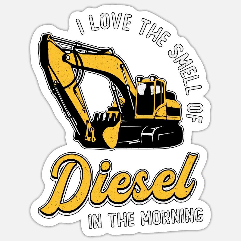 Baggerfahrer Bauarbeiter Bagger Baggern Geschenk Sticker Größe S (10 x 10 cm)