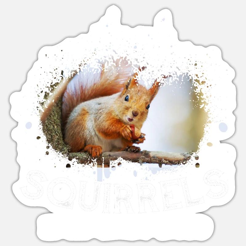 Squirrel Sticker size S (10 x 10 cm)