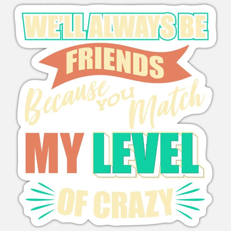 Freund Beste Freunde - Sticker Größe S (10 x 10 cm) - Mattweiß