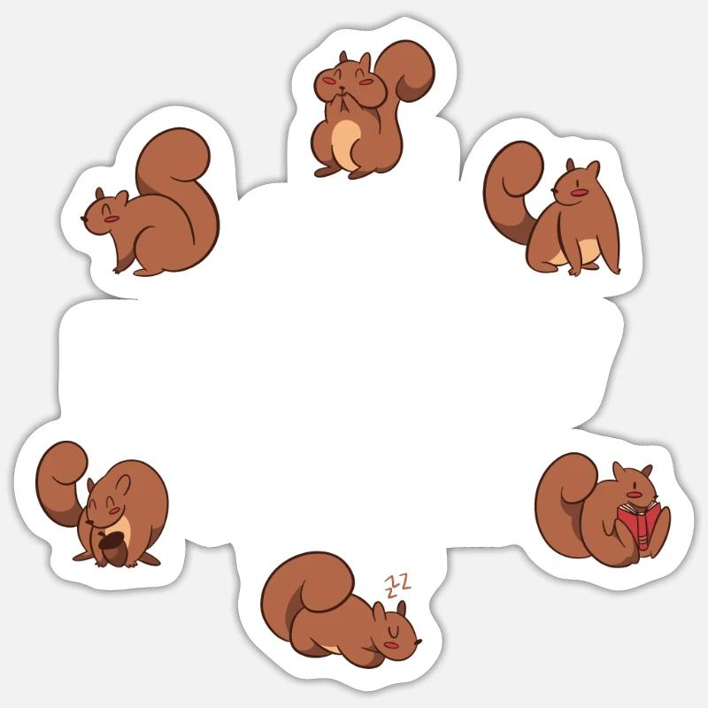 Squirrel Chipmunk Sticker size S (10 x 10 cm)