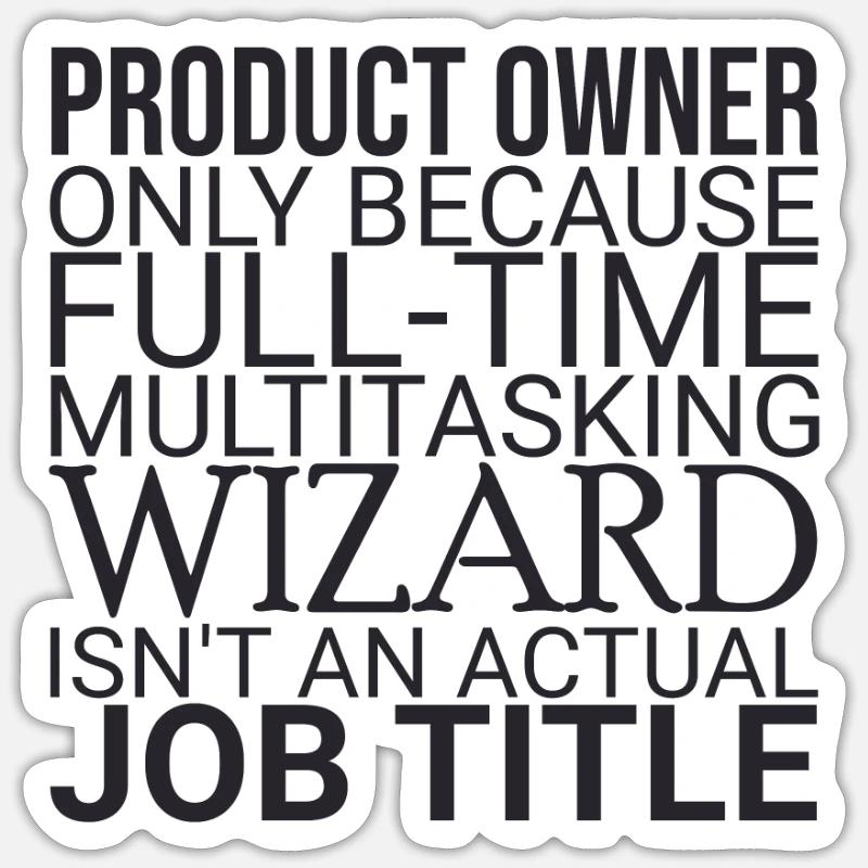 « Product Owner Wizard | » Scrum Master" » Sticker taille S (10 x 10 cm)