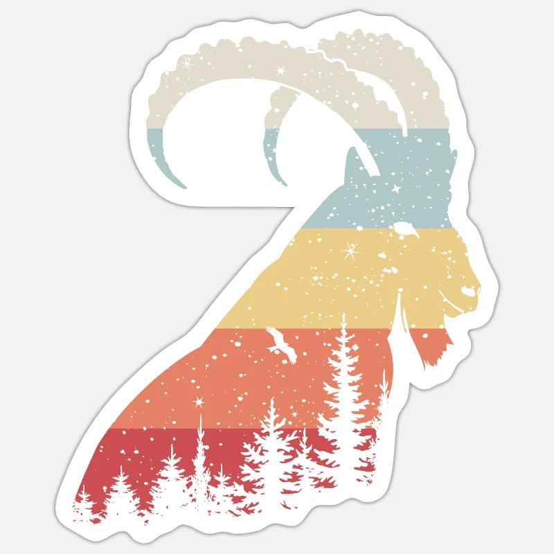 Steinbock Sticker Größe S (10 x 10 cm)