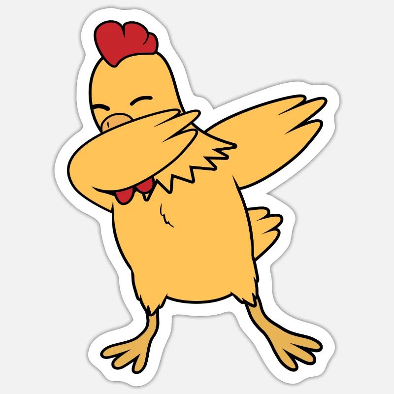 Chicken - Sticker size S (10 x 10 cm) - white matte
