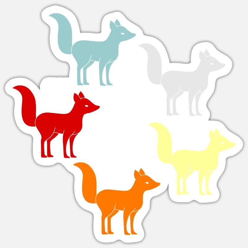 Fox - Sticker size S (10 x 10 cm) - white matte