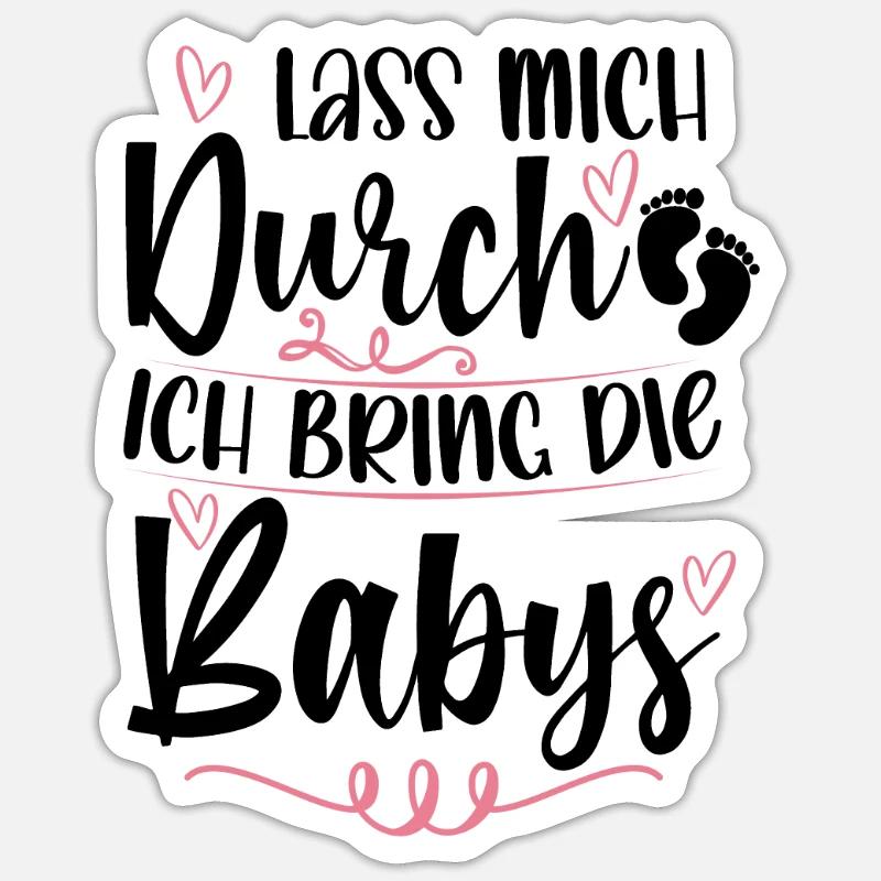 Hebammen Sticker Größe S (10 x 10 cm)