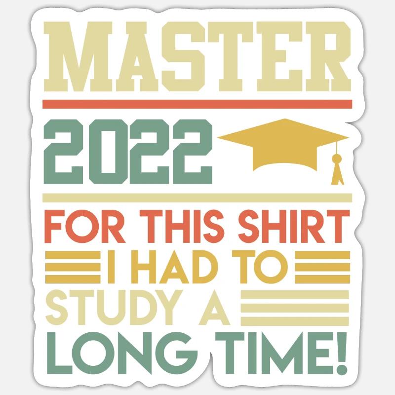 Master apprentissage long Master 2022 - Sticker taille S (10 x 10 cm) - blanc mat