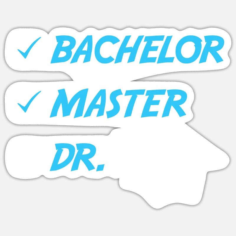 Master Hut Master Abschluss Master 2022 - Sticker Größe S (10 x 10 cm) - Mattweiß