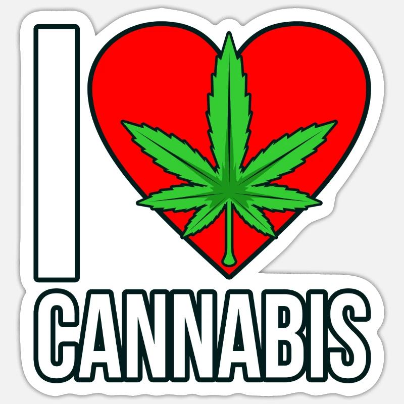 Cannabis Sticker size S (10 x 10 cm)