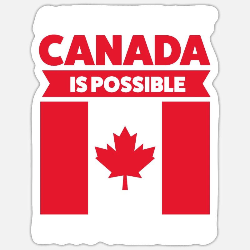 Canada Canadian Canada Gift - Sticker size S (10 x 10 cm) - white matte