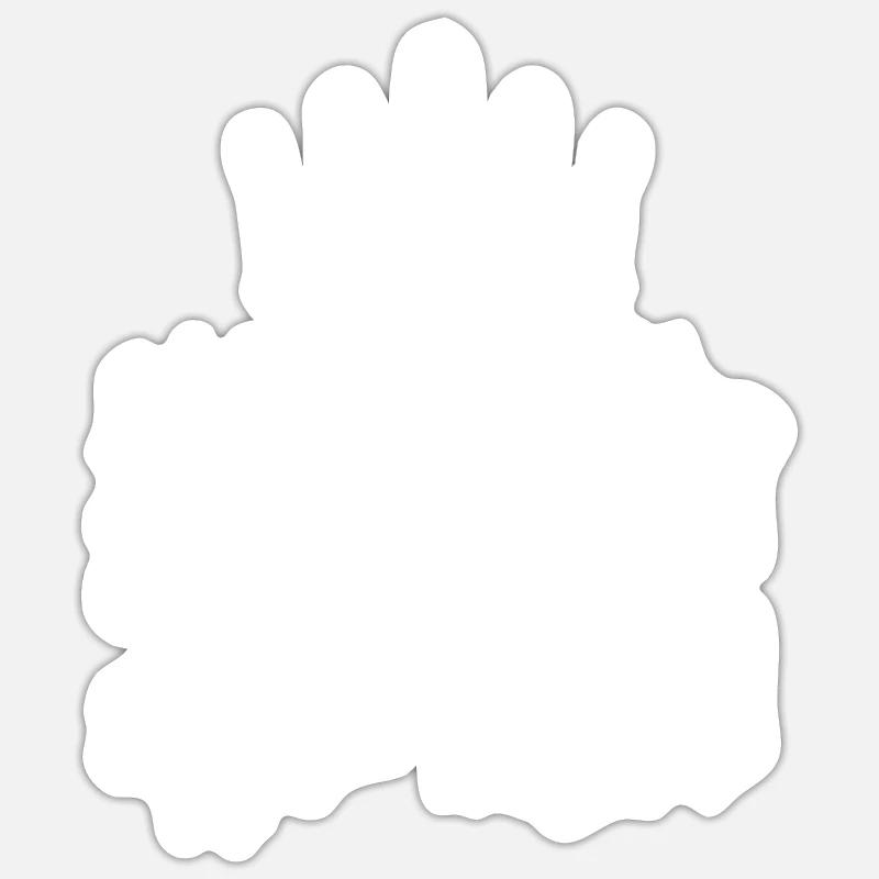 98 Couronne numérique - Sticker taille S (10 x 10 cm) - blanc mat