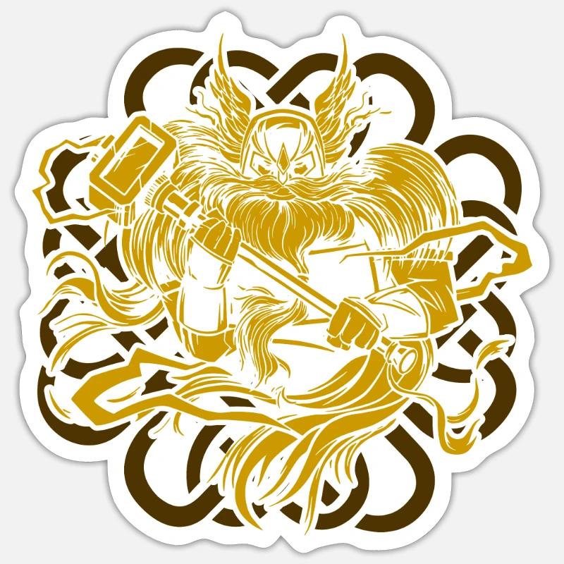 Viking - Sticker size S (10 x 10 cm) - white matte