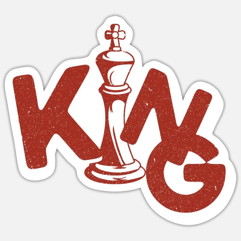 Checkmate Échiquier King Checker Sticker taille S (10 x 10 cm)