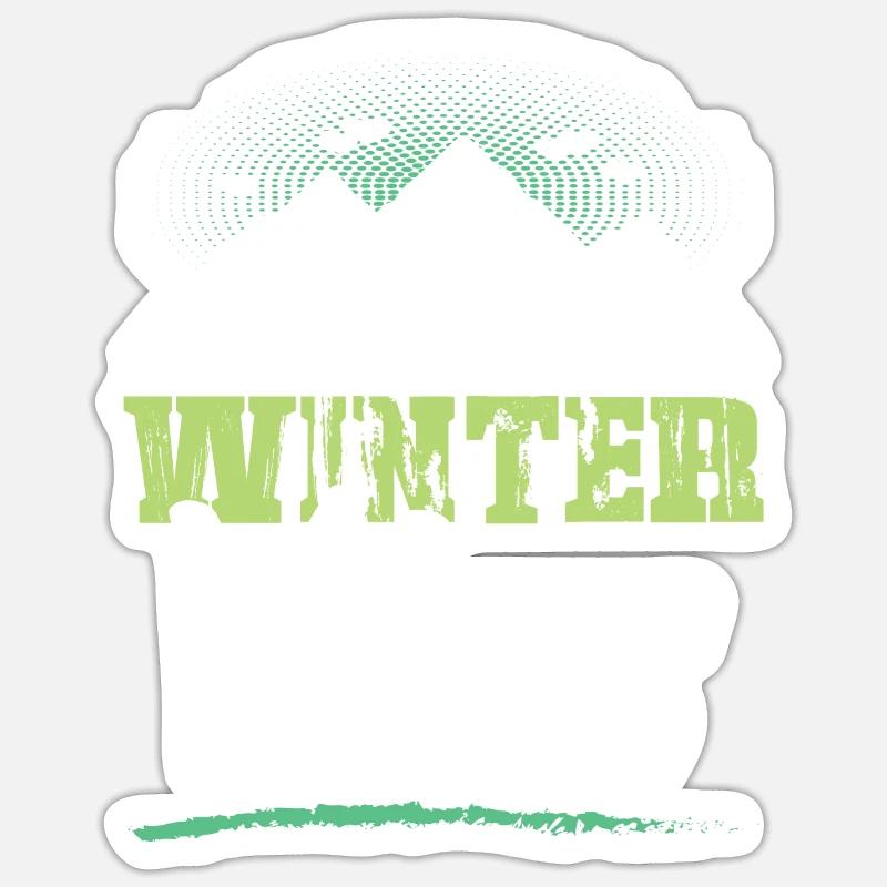 Winter Vibes - Sticker Größe S (10 x 10 cm) - Mattweiß