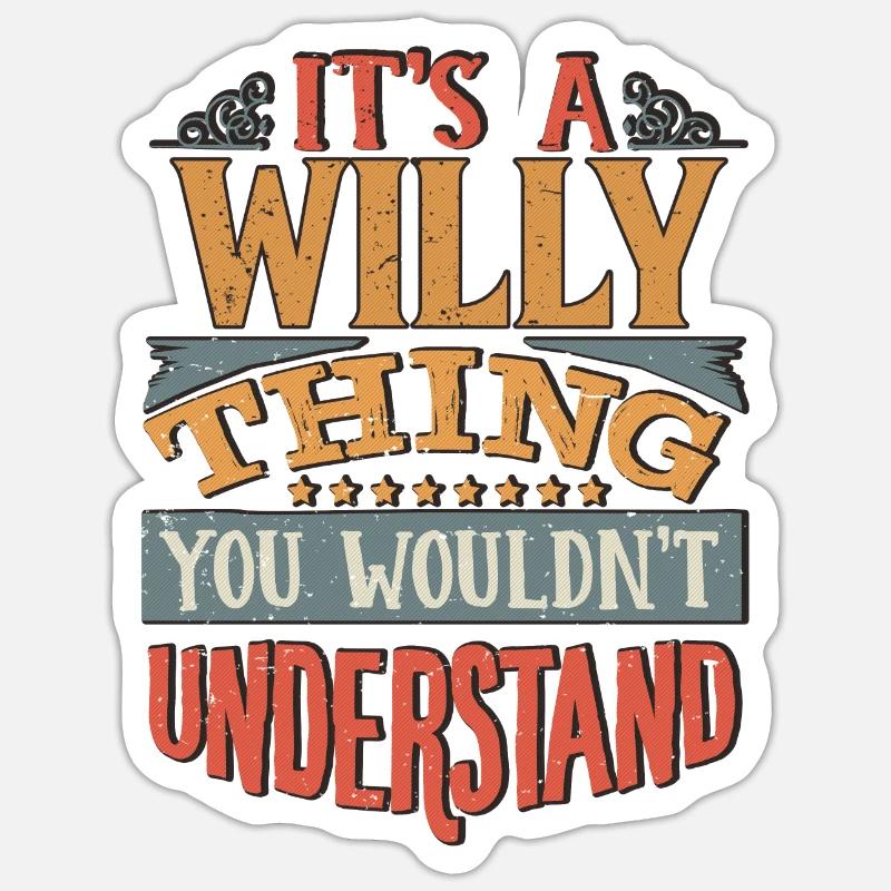 C’est une chose merveilleuse que vous ne comprendriez pas - Willy Sticker taille S (10 x 10 cm)