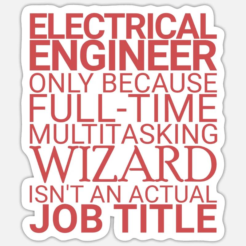 "Electrical Engineer Wizard | Elektrotechnik" Sticker Größe S (10 x 10 cm)