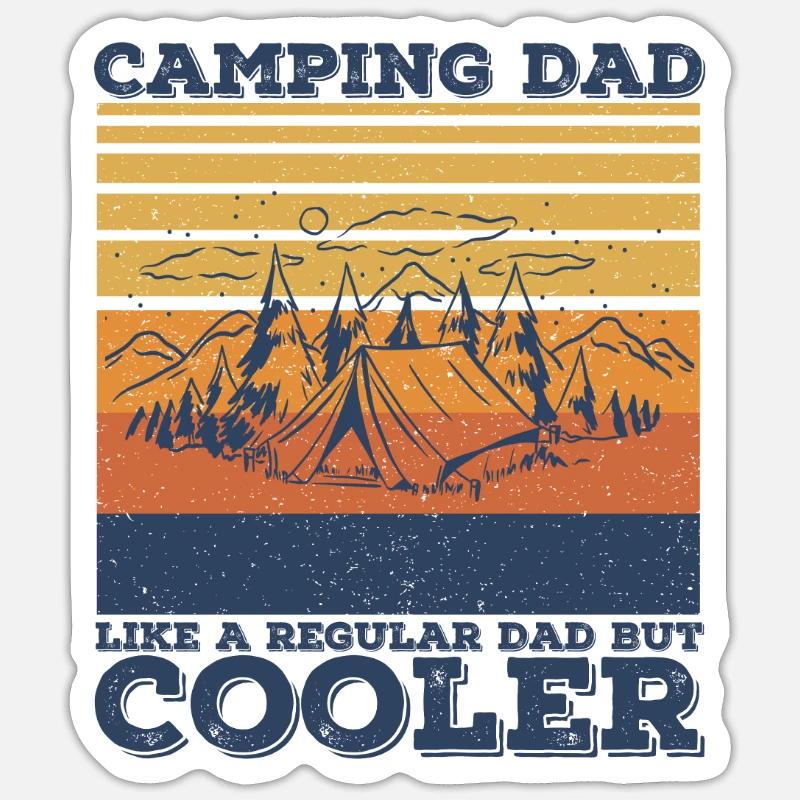 Camping - Sticker Größe S (10 x 10 cm) - Mattweiß