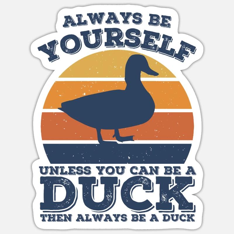 Duck - Sticker size S (10 x 10 cm) - white matte