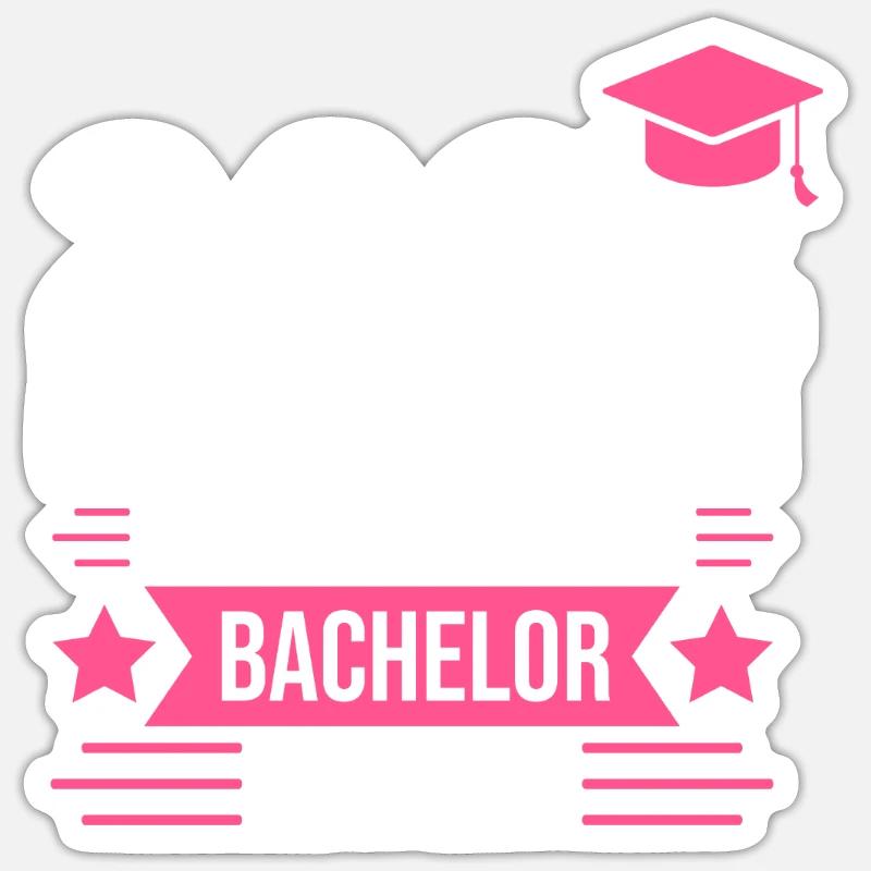 Bachelor 2022 Bachelortitel Geschenk - Sticker Größe S (10 x 10 cm) - Mattweiß