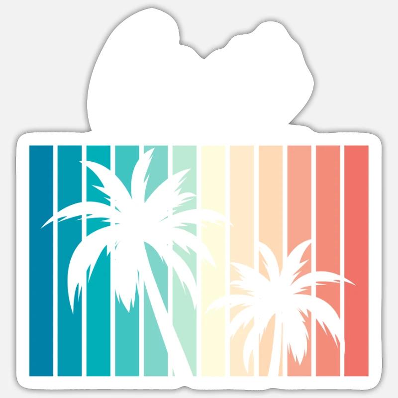 Kreta - Sticker Größe S (10 x 10 cm) - Mattweiß