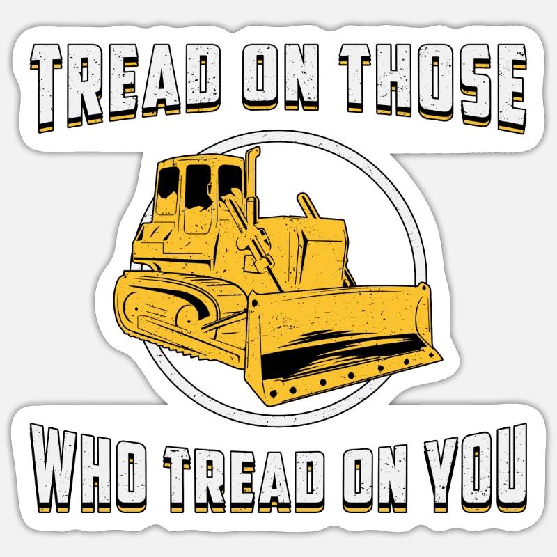 Bulldozer Construction Worker Gift Sticker size S (10 x 10 cm)