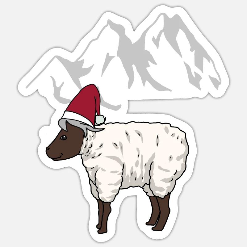 Austria, Alps, Mountains, Mountains, Mutton, Sheep, Alm Sticker size S (10 x 10 cm)