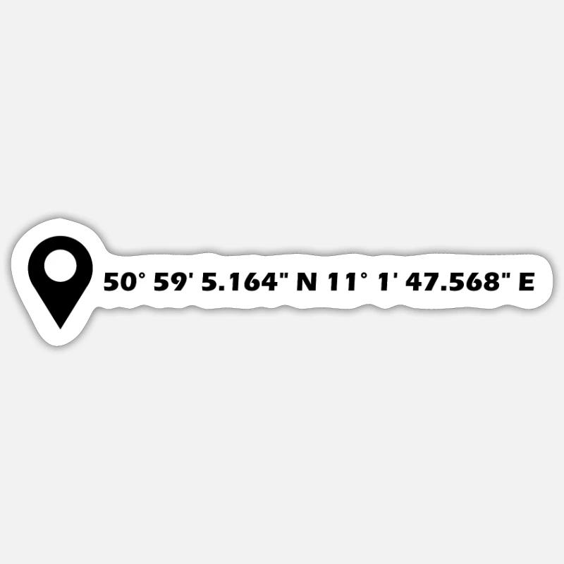 Erfurt coordinates Sticker size S (10 x 10 cm)