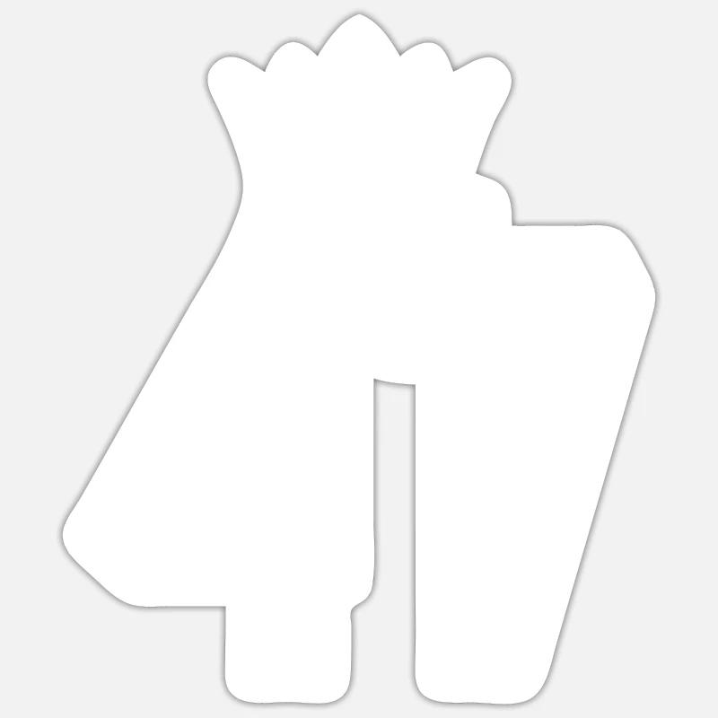 47 Number crown - Sticker size S (10 x 10 cm) - white matte