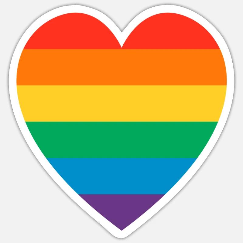 Rainbow - Sticker size S (10 x 10 cm) - white matte