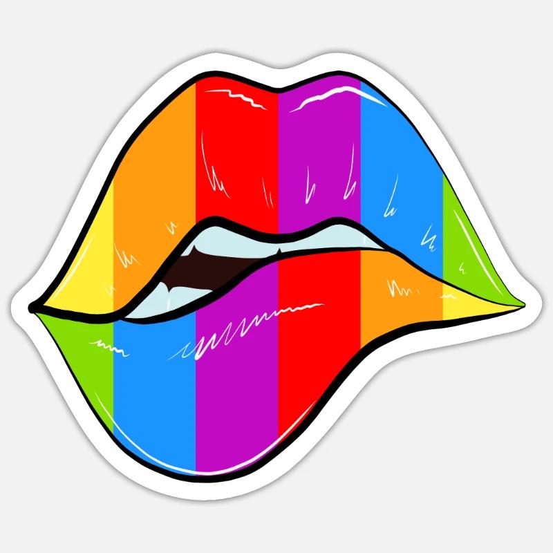 Rainbow - Sticker size S (10 x 10 cm) - white matte