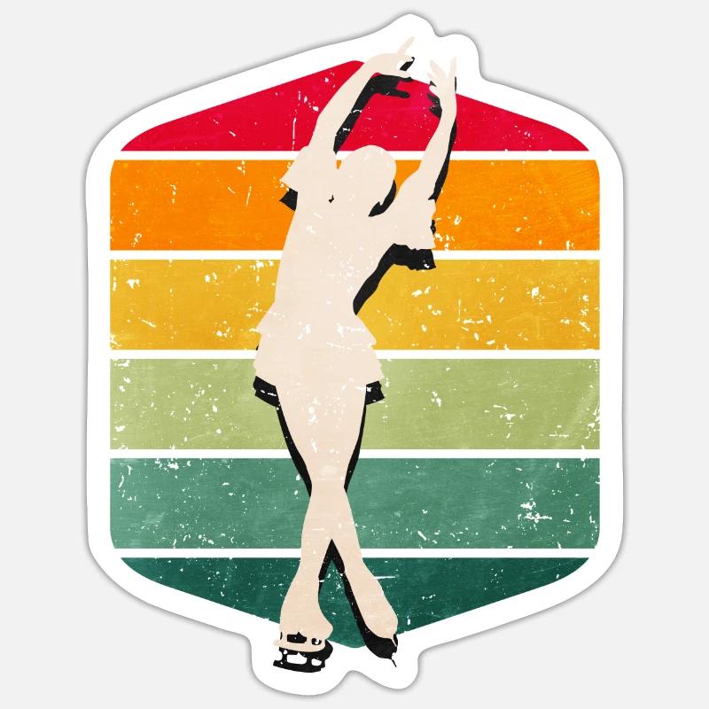 Figure skating - Sticker size S (10 x 10 cm) - white matte
