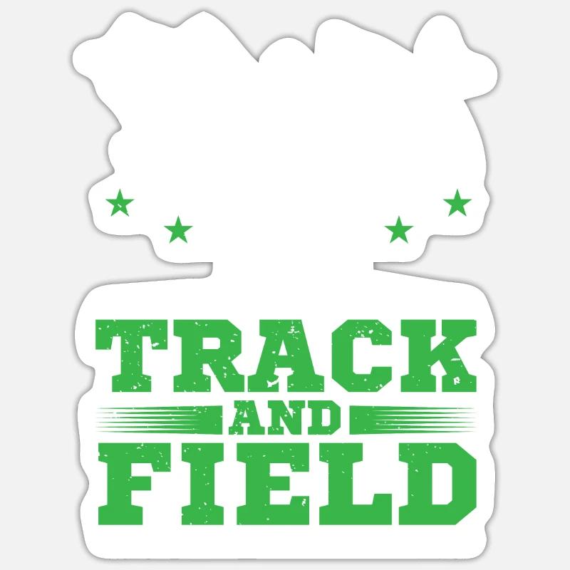 Course d’athlétisme et coureur d’athlétisme Sticker taille S (10 x 10 cm)